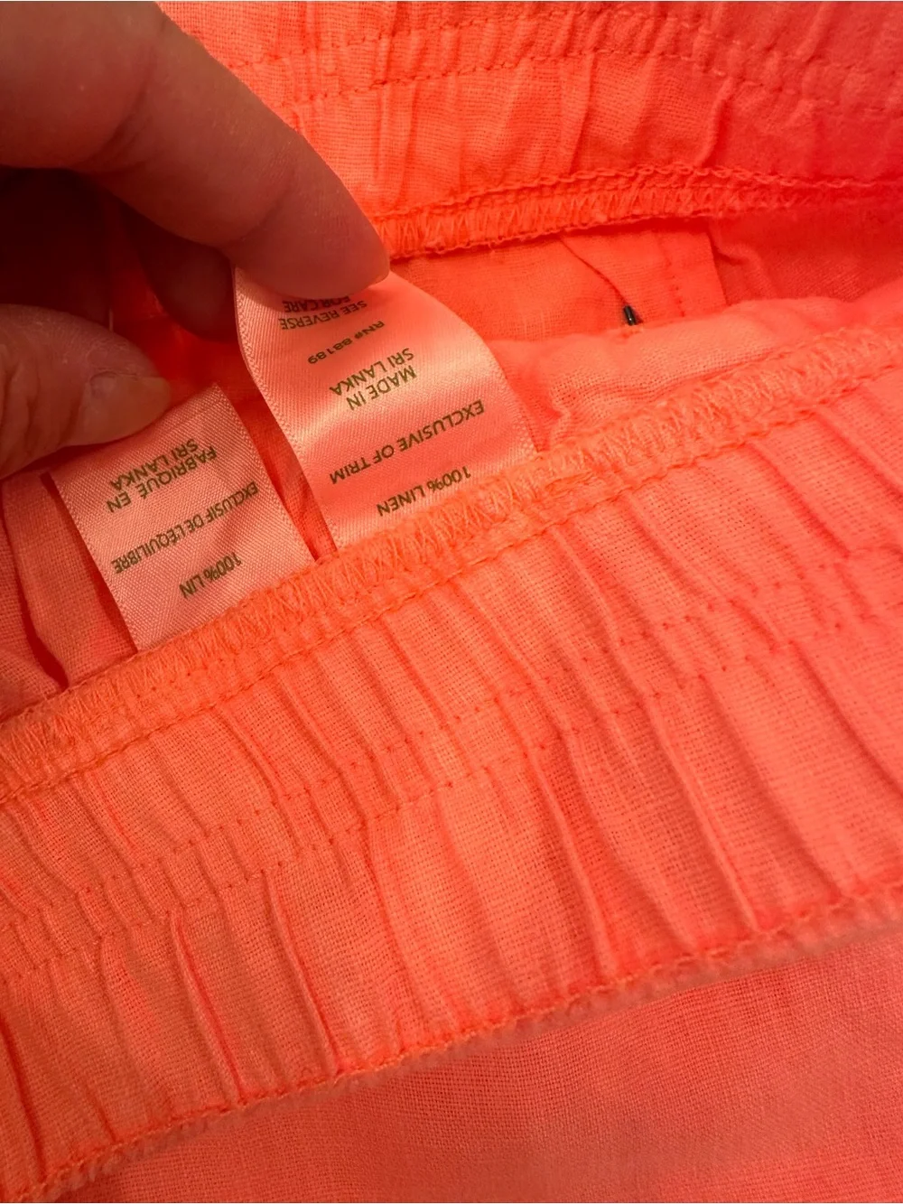 Lilly Pulitzer Coral High-Waist Lagoon Lilo Linen Shorts NWT Bellini
